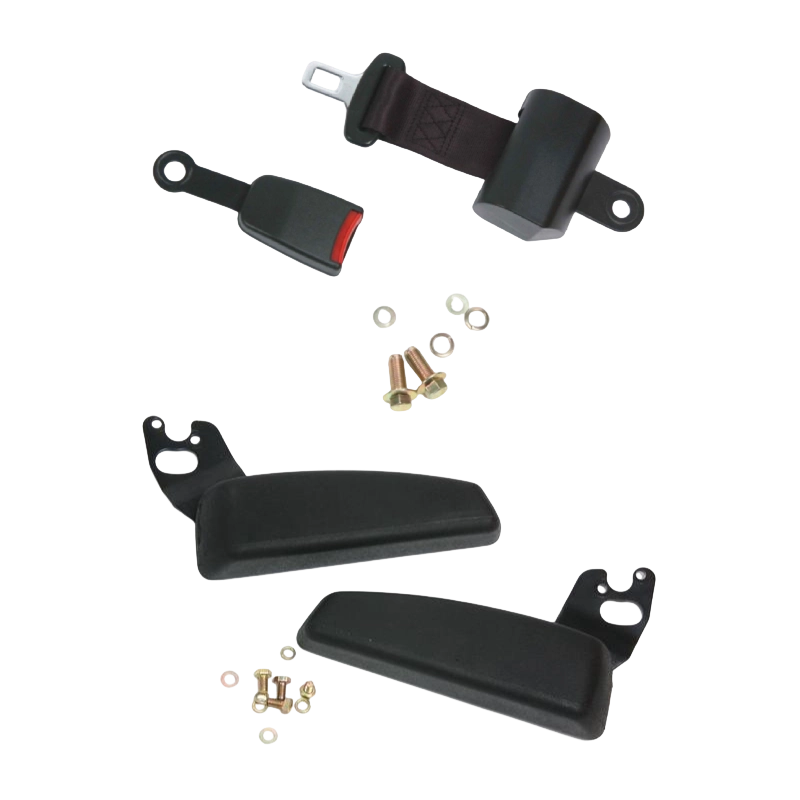 BF1-1 Duurzame, ergonomisch gecertificeerde vorkheftruckstoel voor vorkheftrucks met interne verbranding, met zwart vinyl