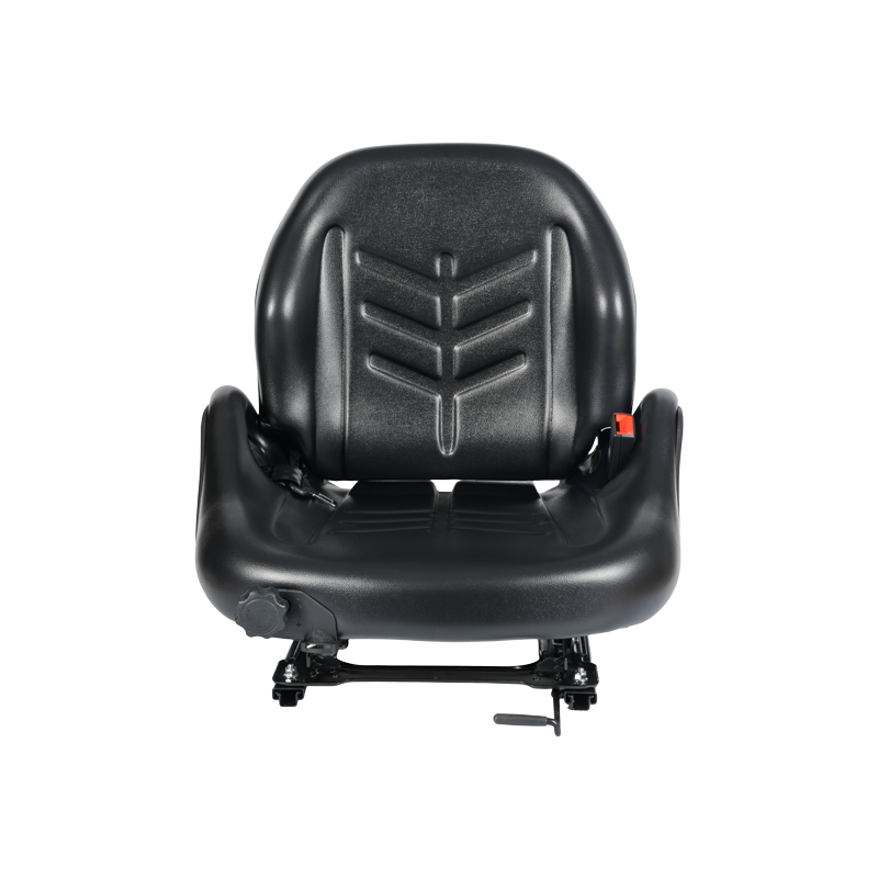 BF5-3 EN13490 IT1+IT2-gecertificeerde geveerde stoel met veiligheidsgordel en OPS-schakelaar | Ontwerp met brede operator, compatibel met Hangcha-, Nissan-, TCM- en Mitsubishi-vorkheftrucks