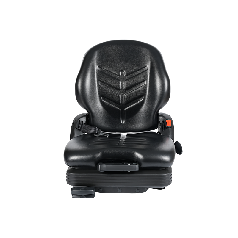 BF16 Vervangende mechanisch geveerde stoel van vinyl met laag profiel voor heftruckapparatuur voor materiaaloverslag - Zwart met EN13490 IT1+IT2
