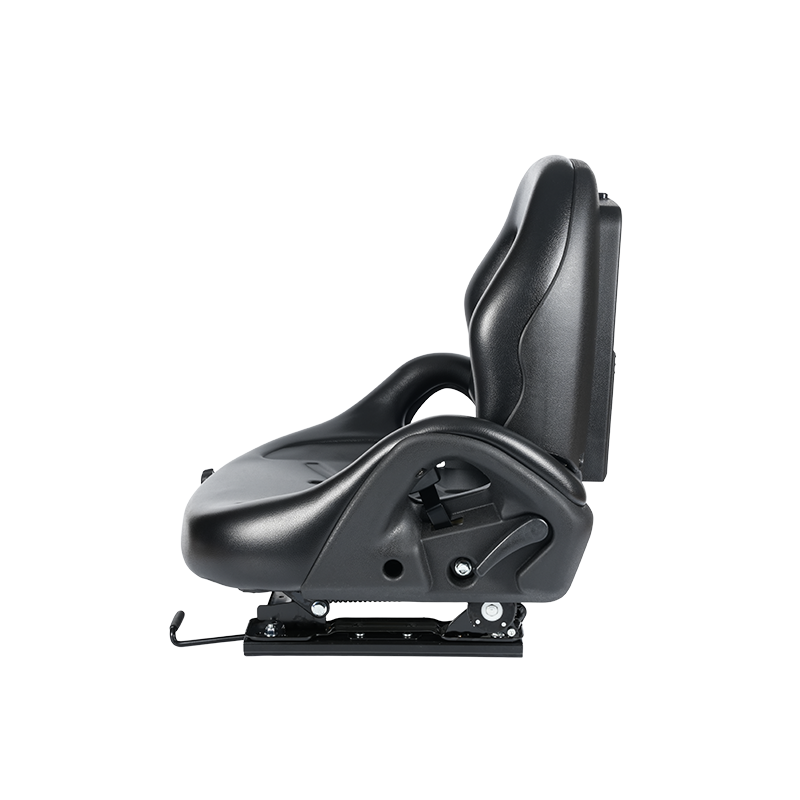 BF5-3 EN13490 IT1+IT2-gecertificeerde geveerde stoel met veiligheidsgordel en OPS-schakelaar | Ontwerp met brede operator, compatibel met Hangcha-, Nissan-, TCM- en Mitsubishi-vorkheftrucks