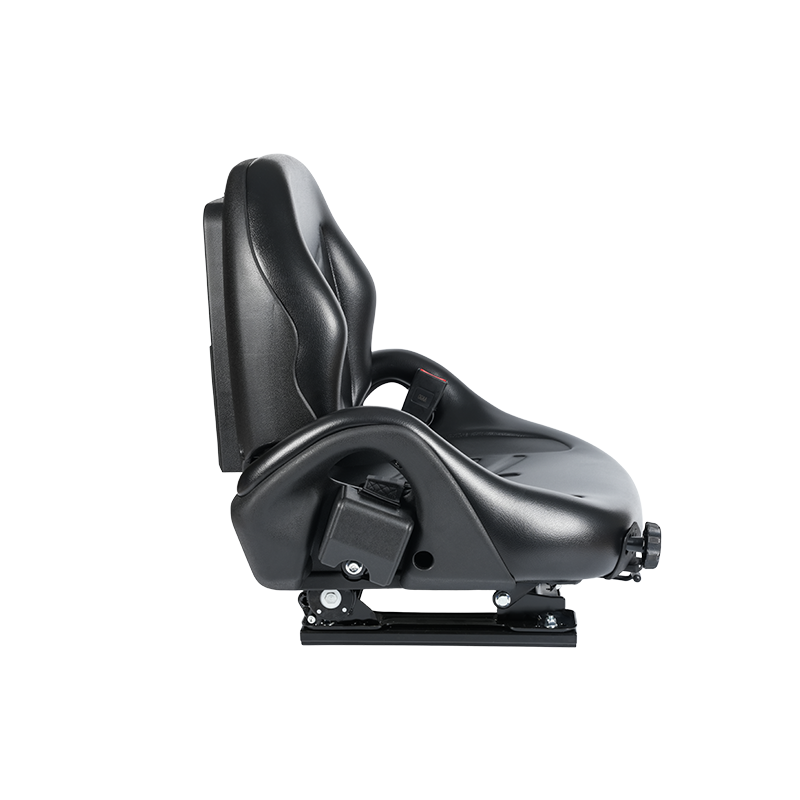 BF5-3 EN13490 IT1+IT2-gecertificeerde geveerde stoel met veiligheidsgordel en OPS-schakelaar | Ontwerp met brede operator, compatibel met Hangcha-, Nissan-, TCM- en Mitsubishi-vorkheftrucks
